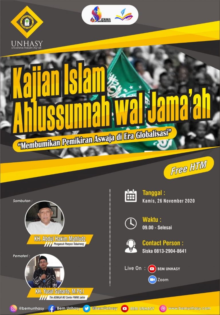 BEM Unhasy Gelar Kajian Islami “Membumikan Pemikiran Aswaja di Era Globalisasi”