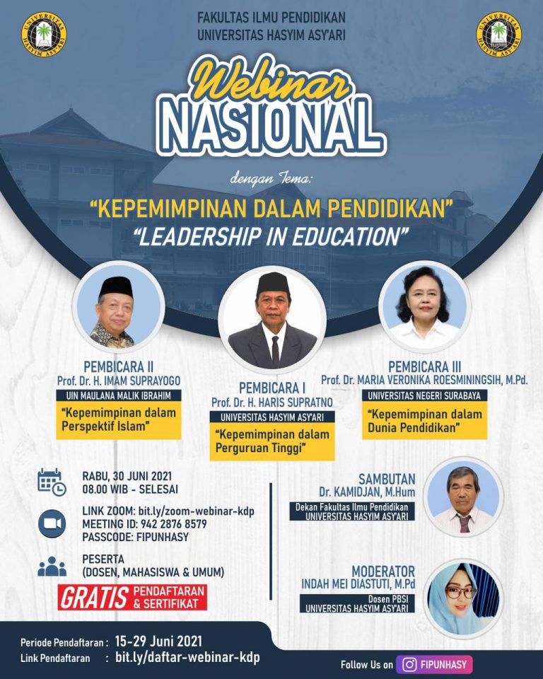 Hadirkan Wakil Gubernur Jatim, BEM FTI Unhasy Gelar Webinar Nasional Dengan Tema “Digitalisasi Pada Sistem Belajar Di Era Pandemi”