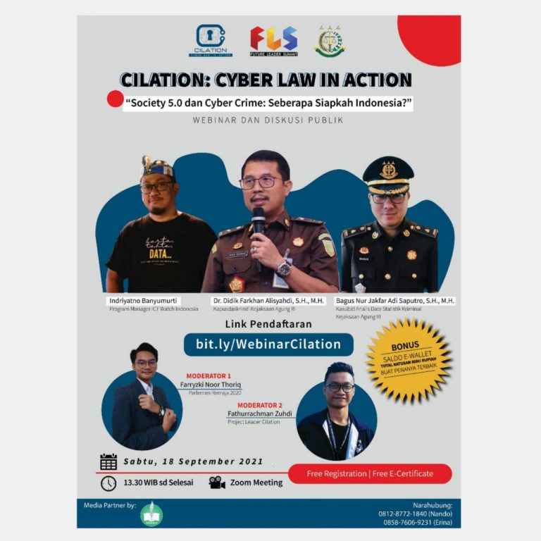 Menghadapi Era Digital, CILATION Gelar Webinar Edukasi Hukum Siber