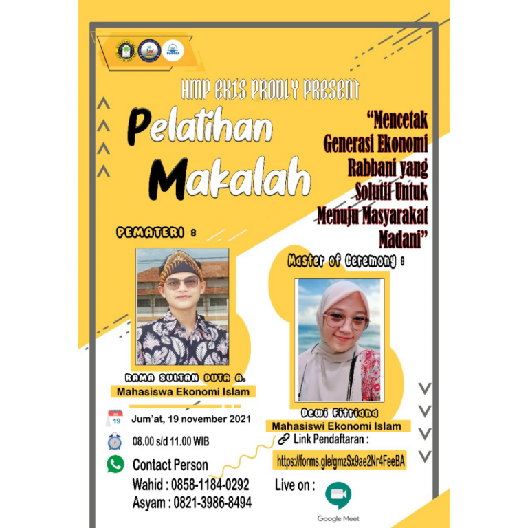 Sebagai Rangkaian Kegiatan Diklat, HMP EKIS Adakan Workshop Pelatihan Makalah
